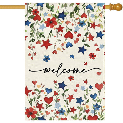 Baccessor patriotic flag 28x40 full view ideal for porch display