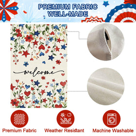 Baccessor red blue floral design enhances curb appeal