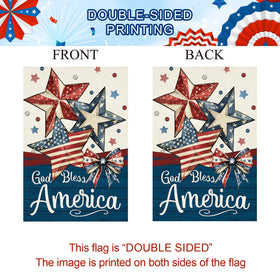 Baccessor Patriotic flag weather-ready burlap resists rain and wind