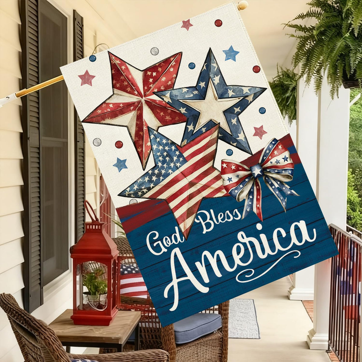 Baccessor Patriotic flag wind test demonstrates weather-ready durability