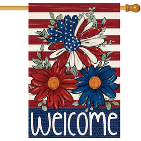 Baccessor patriotic flag front view shows double-sided print for visibility from angles