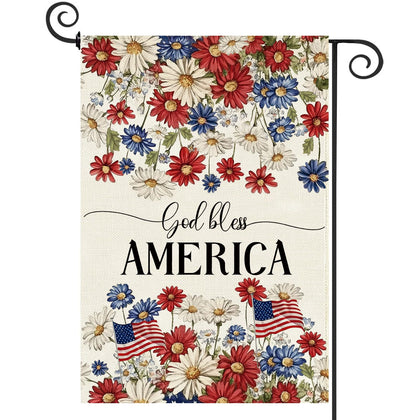 Baccessor patriotic garden flag front view with double-sided print for clear visibility.
