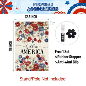 Baccessor washable flag maintains vibrant colors after cleaning.