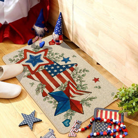 Baccessor Patriotic Stars Stripes Doormat indoor entryway styling