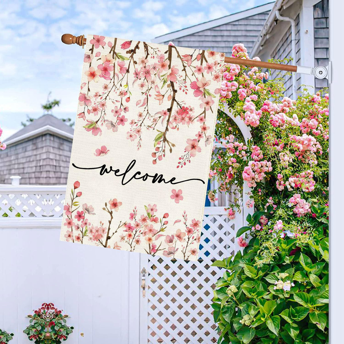 Baccessor pink floral cherry blossom design closeup highlighting vibrant color and seasonal charm