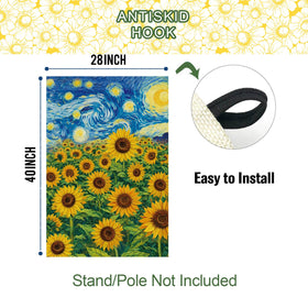 Baccessor porch decor flag brightens a doorway with sunflowers for curb appeal