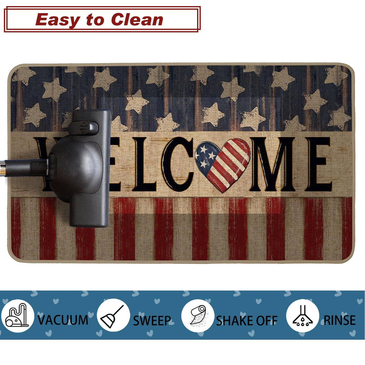 Baccessor Rubber-backed entry mat stays put in wet conditions.