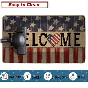 Baccessor Rubber-backed entry mat stays put in wet conditions.