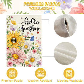 Baccessor seasonal garden flag adds charm to outdoor spaces.