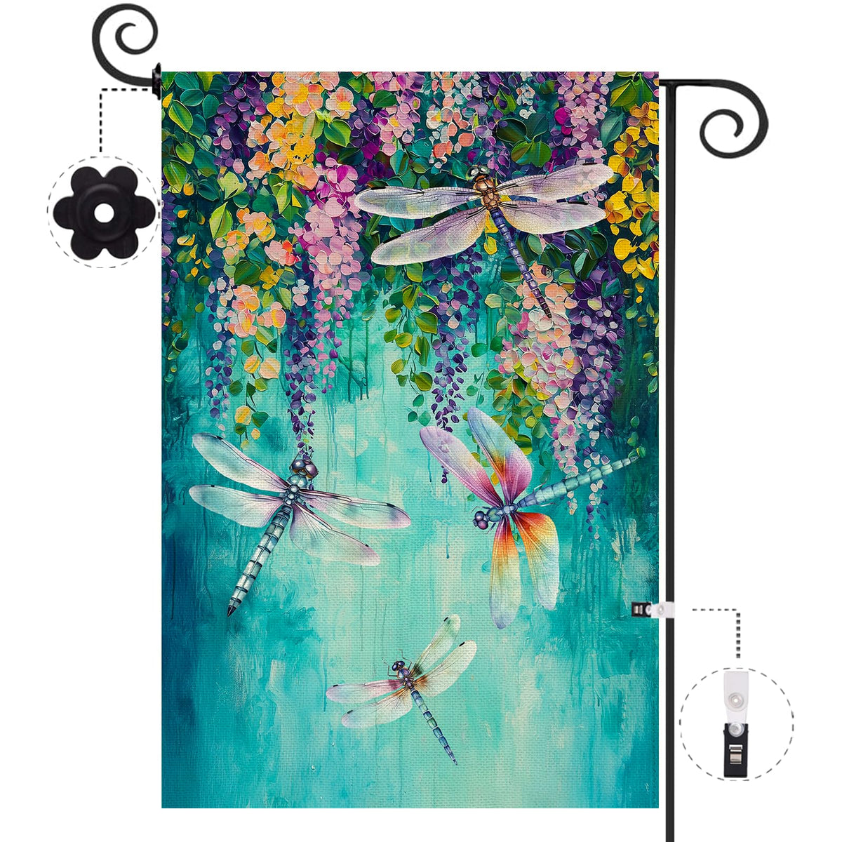 Baccessor seasonal decor flag perfect for spring and summer celebrations.