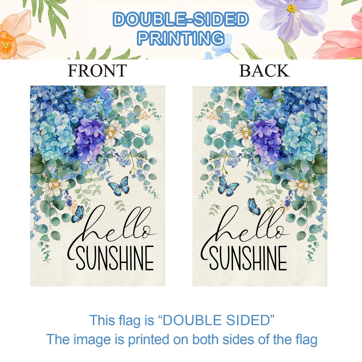 Baccessor Spring flag ready for porch or garden display