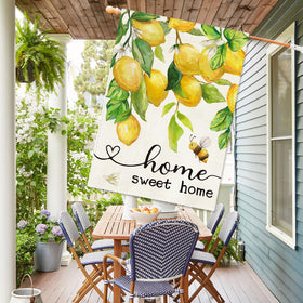 Baccessor flag double-sided print stays vivid from both garden angles.