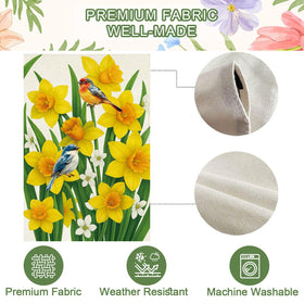 Baccessor flag showing yellow flowers for high visibility and curb appeal