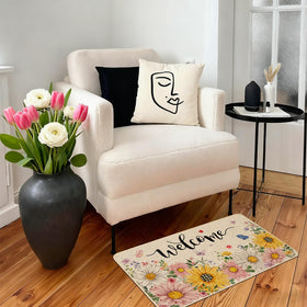 Baccessor sunflower front doormat with bright blooms for sunny entryways