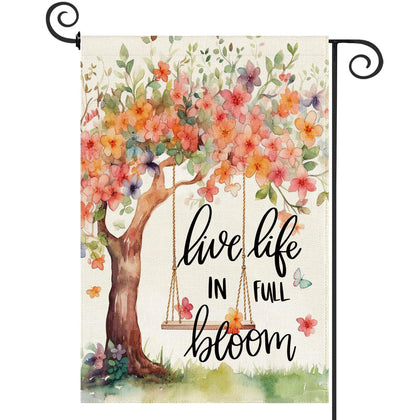 Baccessor spring summer garden flag with butterflies and flowers brightens outdoor spaces for welcoming curb appeal