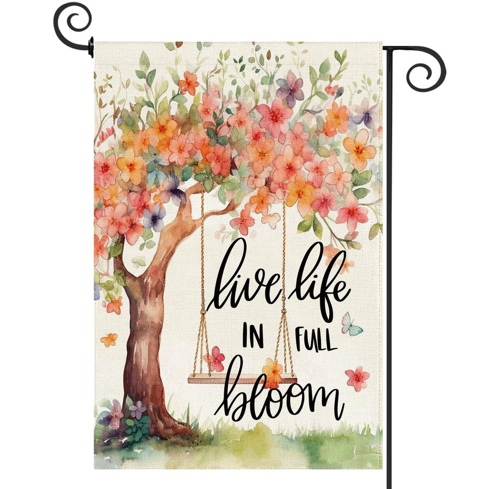 Baccessor spring summer garden flag with butterflies and flowers brightens outdoor spaces for welcoming curb appeal