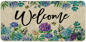 Baccessor Hydrangea doormat with front-porch floral design for welcome entry