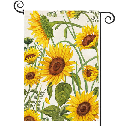 Baccessor sunflower garden flag front view brightens entrances for outdoors.