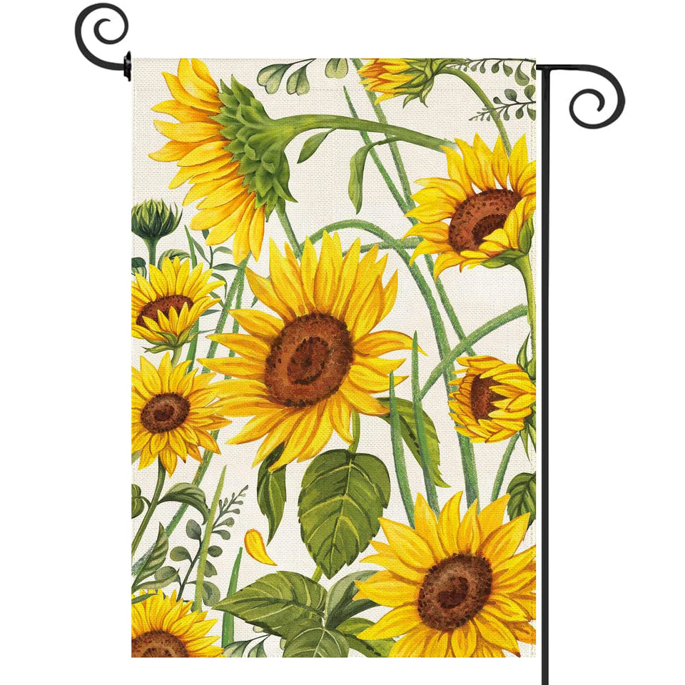 Baccessor sunflower garden flag front view brightens entrances for outdoors.