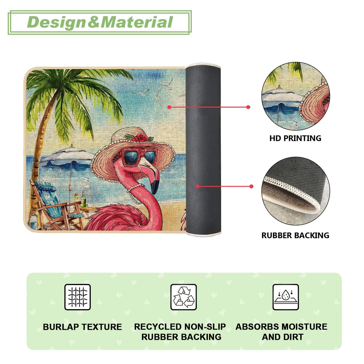 Baccessor doormat is water-resistant and easy to clean for outdoor and indoor use.