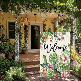 Baccessor design-backed garden flag for year-round decorative use