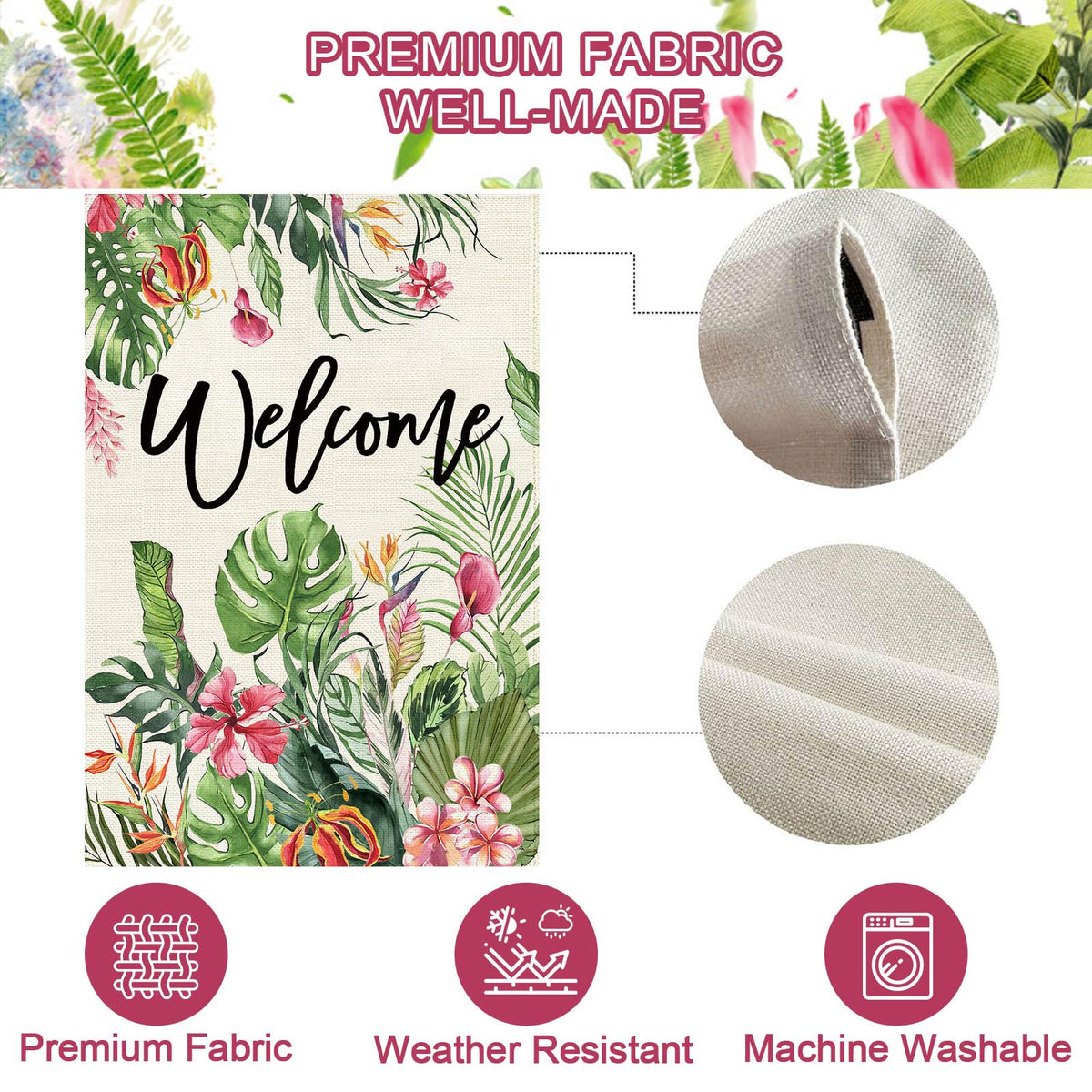 Washable, fade-resistant printing supports long-lasting color through seasons