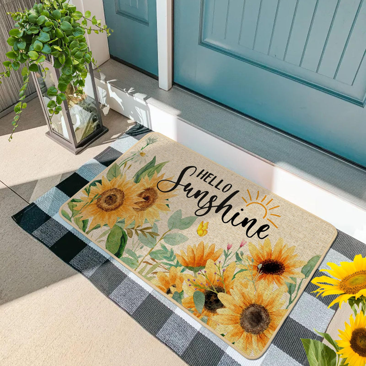 Baccessor doormat with non-slip rubber backing keeps outdoor floors clean and stable