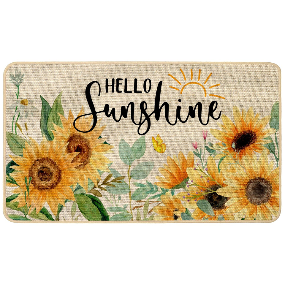 Baccessor sunflower door mat outdoor features hello sunshine design for a welcoming entry