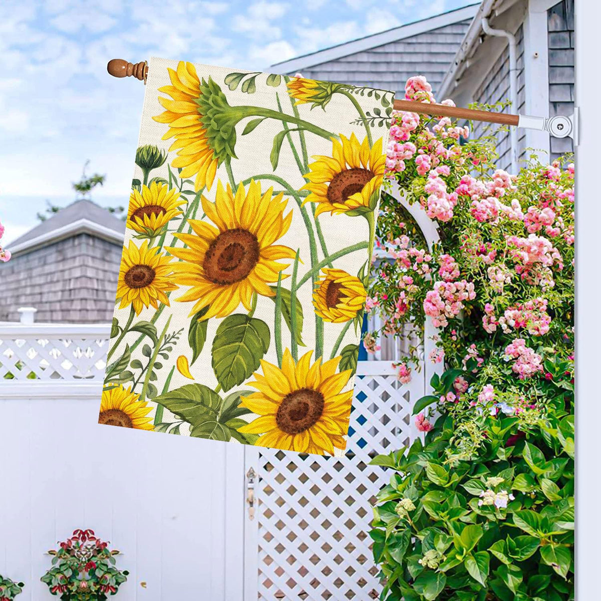 Baccessor flag stitch detail shows durable sewing for outdoor longevity.
