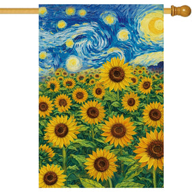 Baccessor sunflowers garden flag front view enhances porch charm and seasonal curb appeal