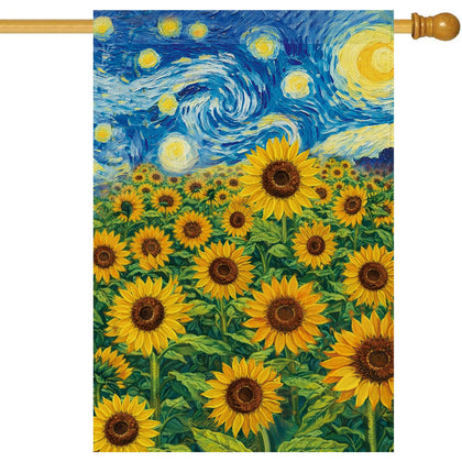 Baccessor sunflowers garden flag front view enhances porch charm and seasonal curb appeal