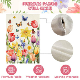 Baccessor washable burlap flag maintains bright colors after seasons.