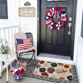 Baccessor non-slip rubber backing keeps the mat in place at the door.
