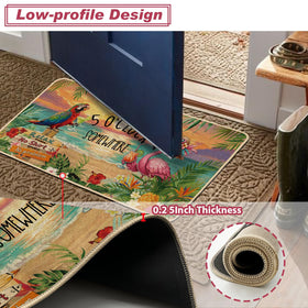 Baccessor seasonal decor rug enhances entryway during summer and holidays.