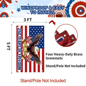 Baccessor weatherproof banner with strong stitching for seasonal use.