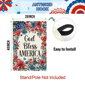 Baccessor burlap flag 28x40 weatherproof for windy, wet weather.