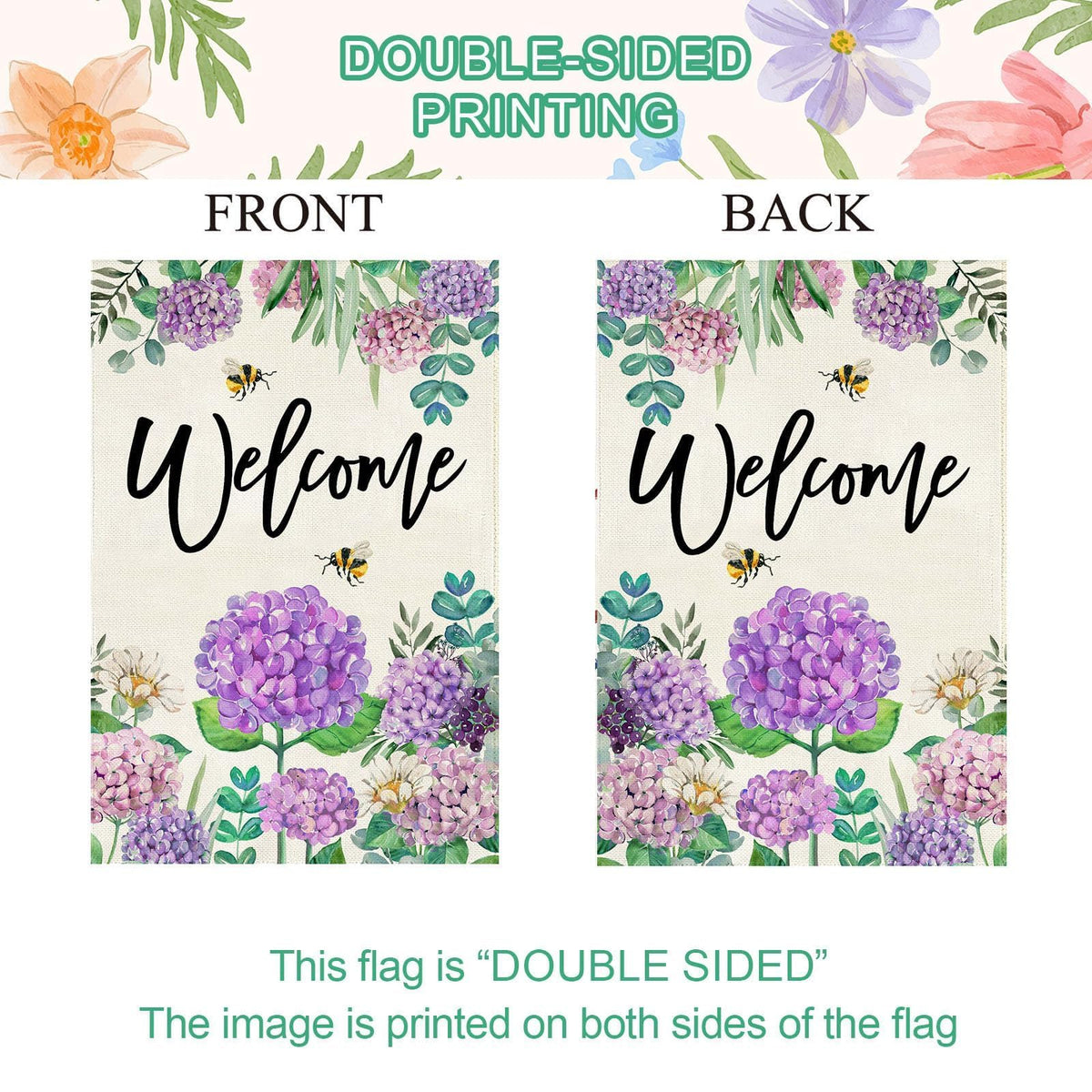 Baccessor weatherproof flag withstands wind and rain for outdoor decor