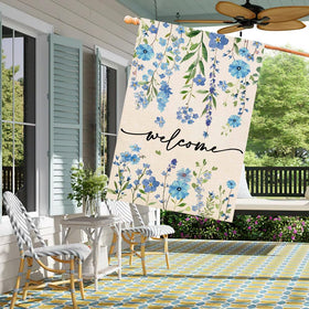Baccessor weatherproof flag showing vibrant print that withstands wind and rain