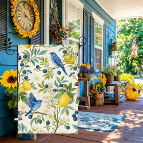 Baccessor lemon flag welcome sign for garden entrances