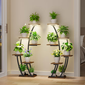 BACEKOLL corner 6-tier plant shelf fits multiple pots in tight spaces