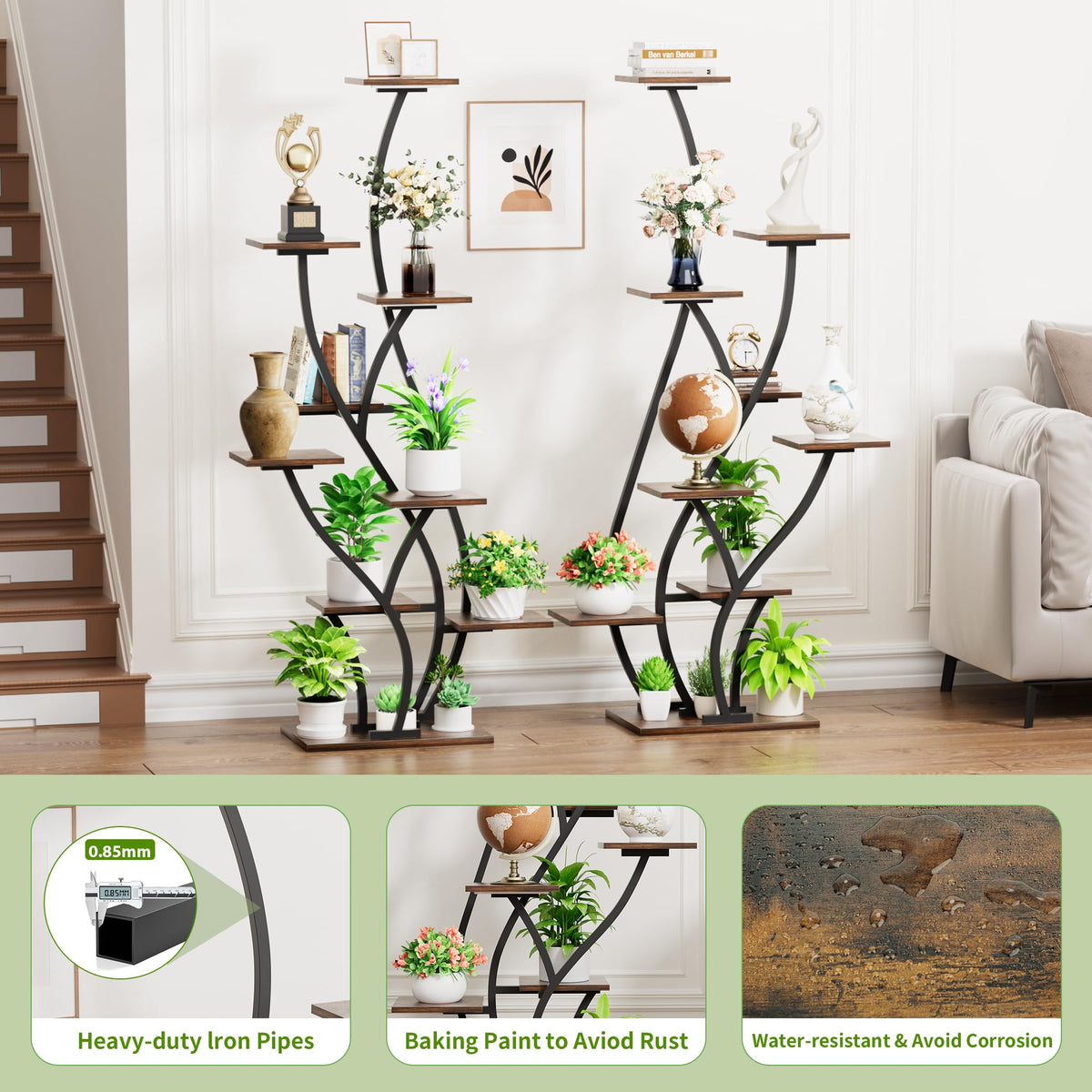 BACEKOLL included assembly tools simplify setup for a quick plant display.