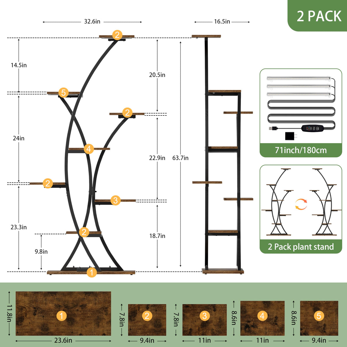 BACEKOLL plant stand corner angle showcasing space-saving display