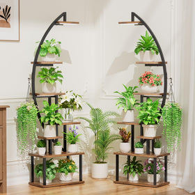 BACEKOLL seven-tier indoor plant rack displaying multiple pots