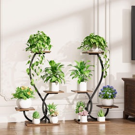 BACEKOLL sturdy iron-frame stand provides reliable support for multiple pots.