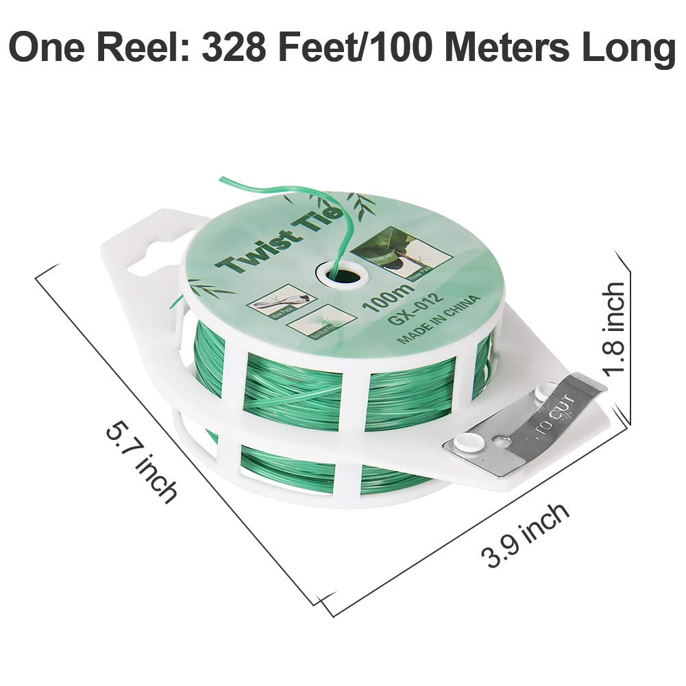 Bacetuao 328ft reel storage keeps the roll tidy for long-term garden use.