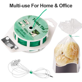 Bacetuao bag-tie for sealing opened bags and preserving freshness.