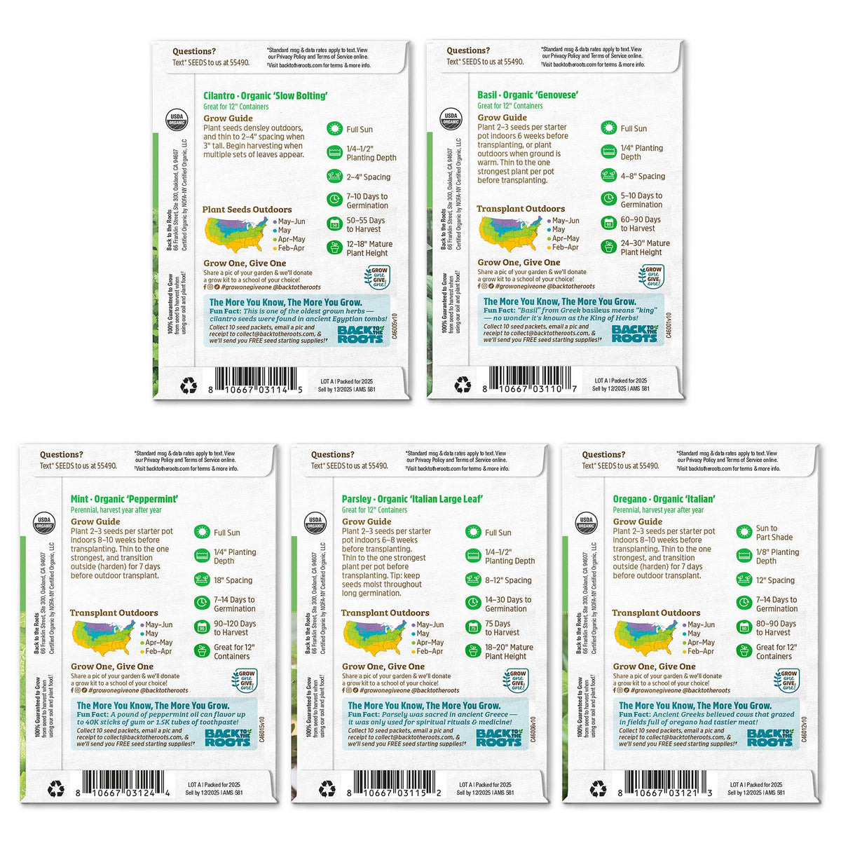 Back to the Roots organic seed bundle for beginner-friendly planting