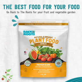 Back to the Roots Edibles Plant Food dolomitic limestone detail supports calcium and magnesium.
