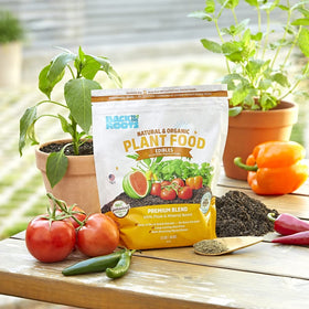 Back to the Roots Edibles Plant Food sustainable packaging reflects eco-friendly production.