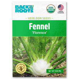 Back to the Roots fennel Florence seed packet ready for spring planting and home-grown flavor